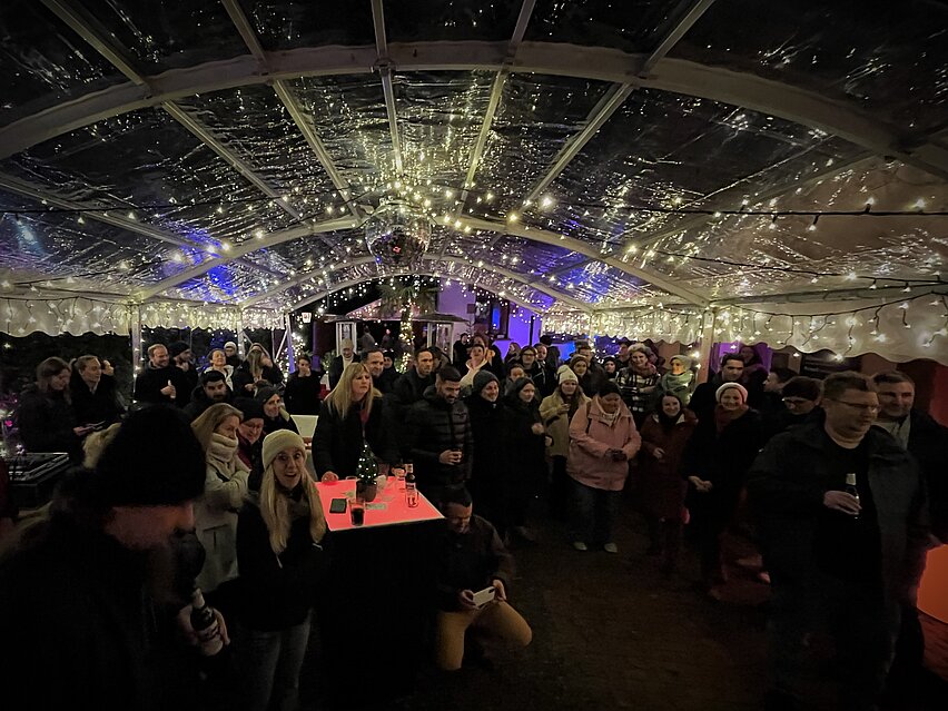 Inxmail Winterfest 2023: Weihnachtsmarkt unter dem Sternenhimmel