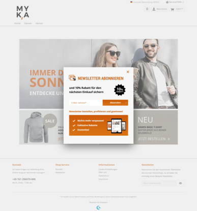 Inxmail Blogbeitrag Leadgenerierung Newsletter Anmeldung als zentrales Overlay